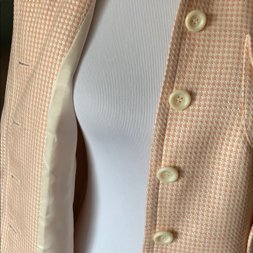 Ann Taylor peach and cream long coat jacket NWT - Picture 4 of 6